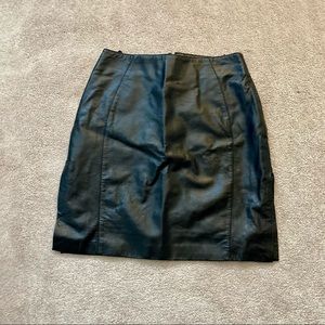 Genuine leather skirt